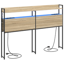 Opberghoofdbord Sonoma eiken 150 cm Bewerkt hout