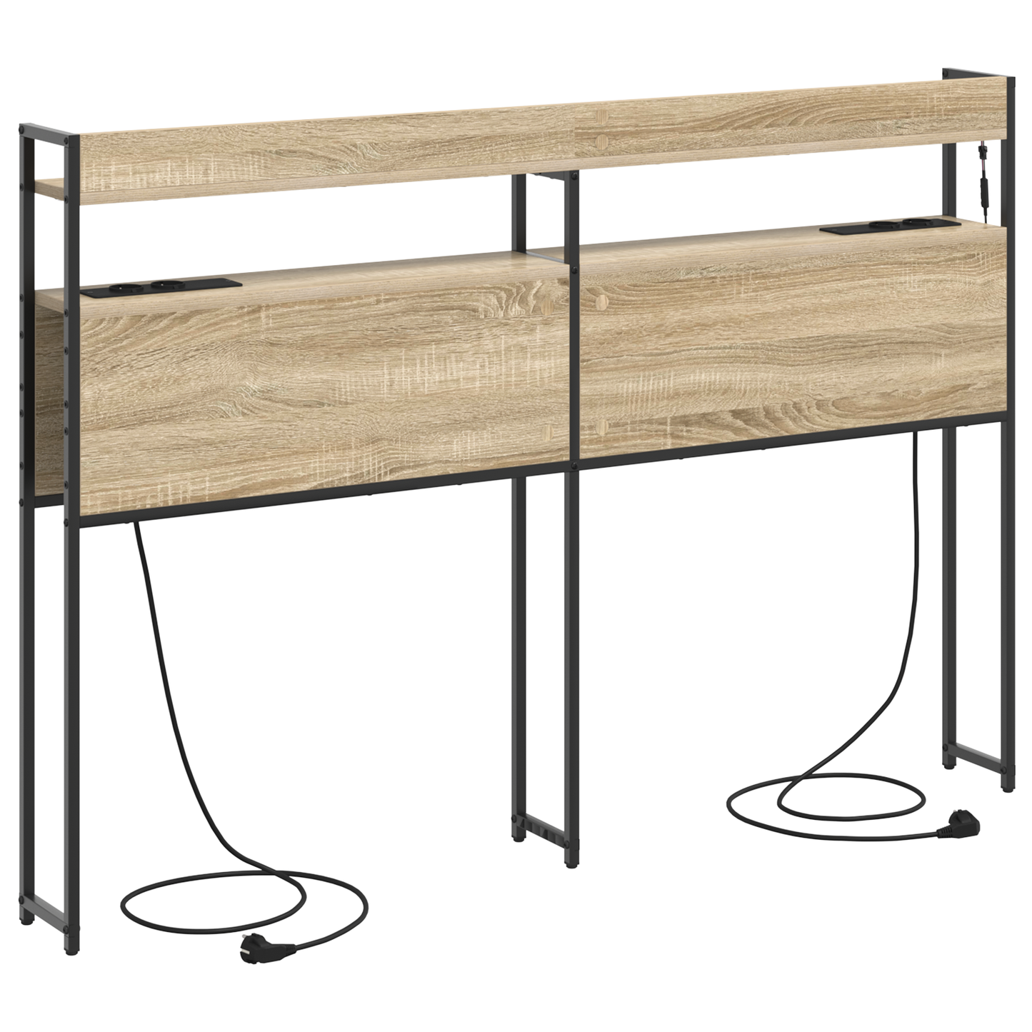 Opberghoofdbord Sonoma eiken 150 cm Bewerkt hout
