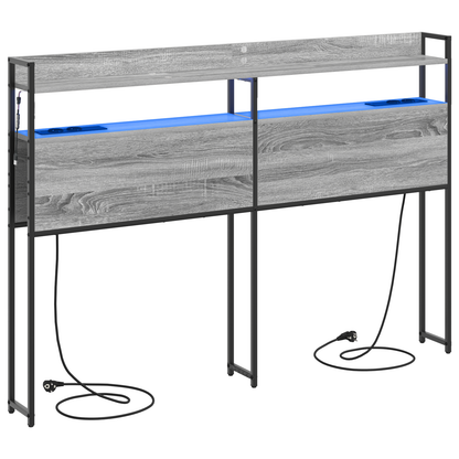 Opberghoofdbord Grijs sonoma 150 cm Bewerkt hout