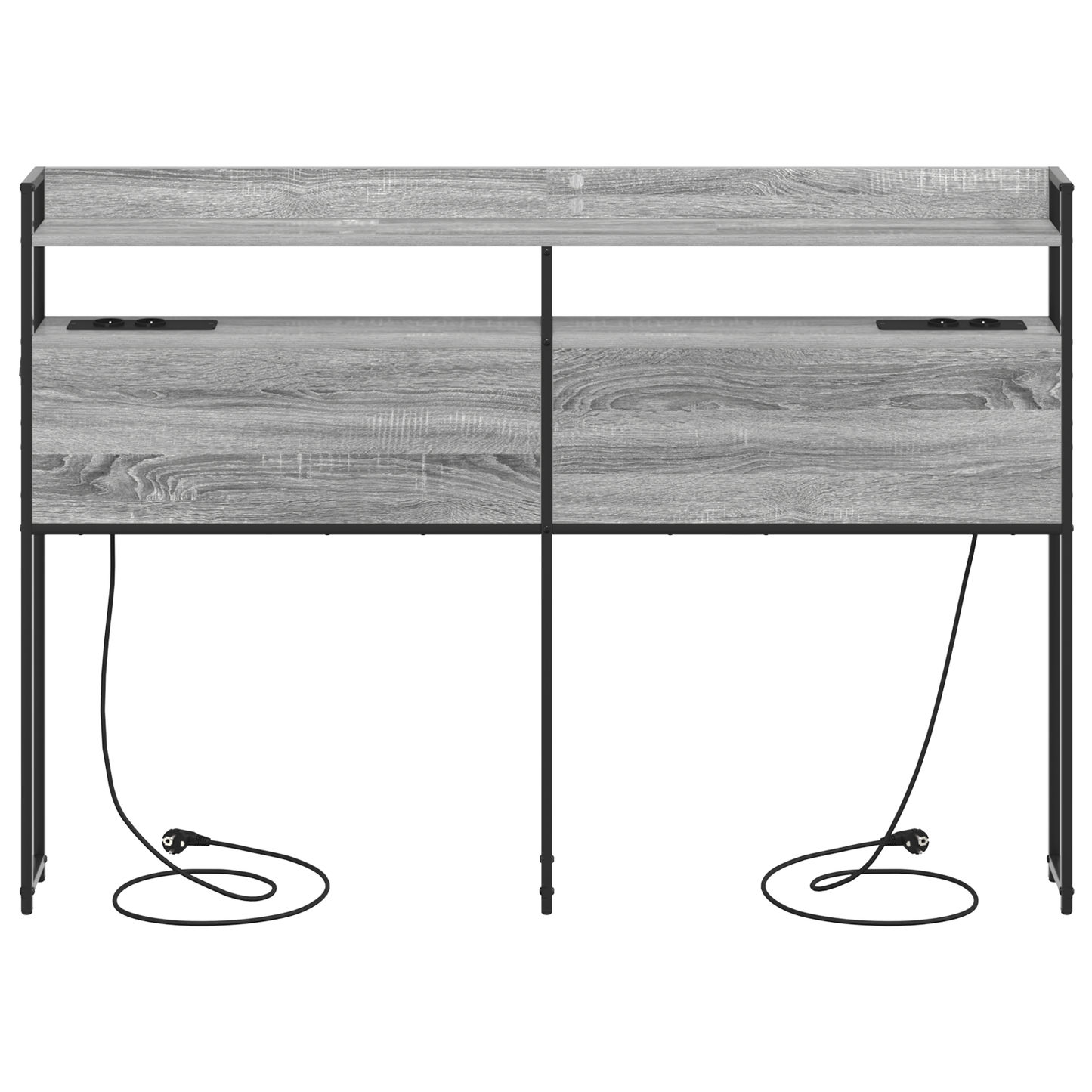 Opberghoofdbord Grijs sonoma 150 cm Bewerkt hout