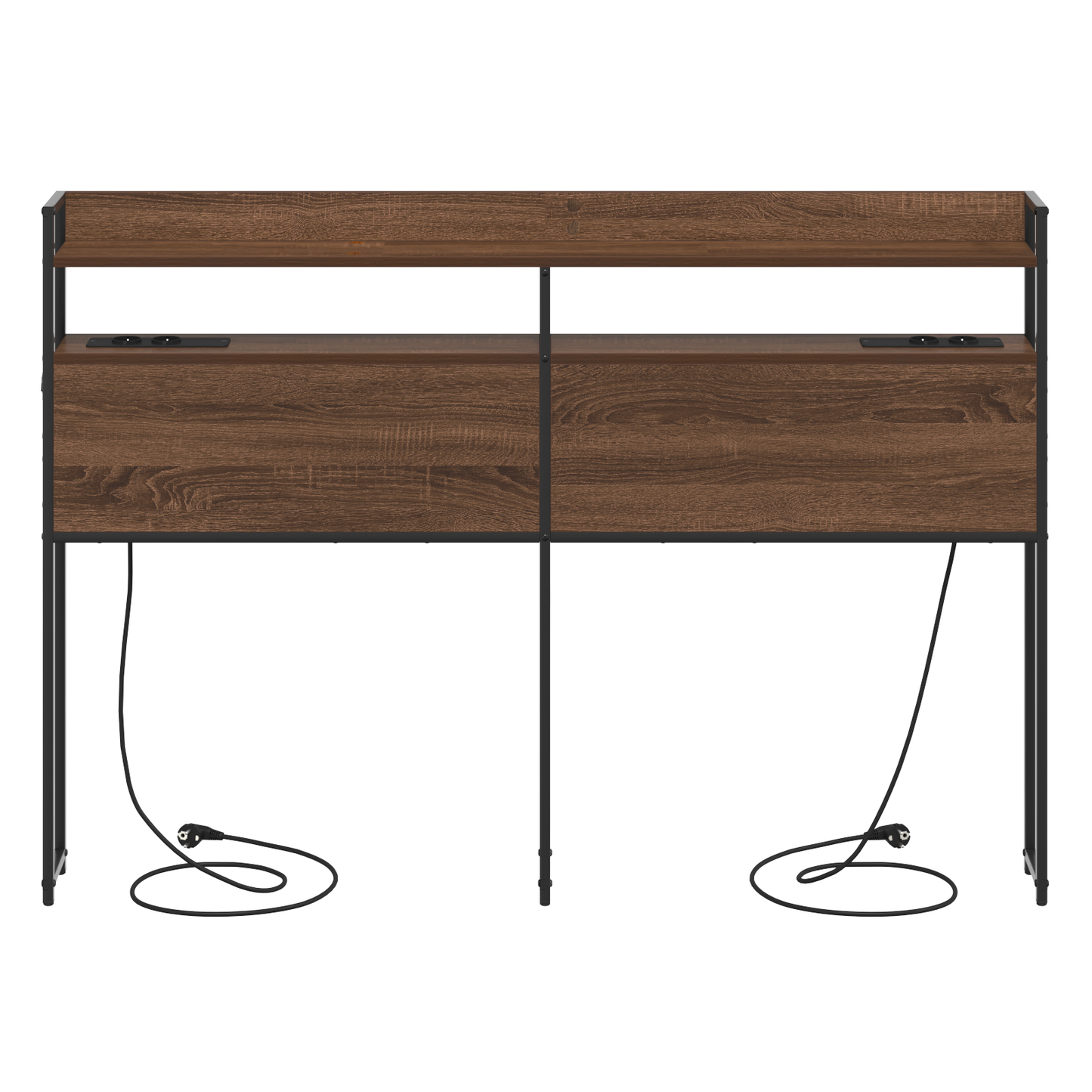 Opberghoofdbord Bruin eiken 150 cm Bewerkt hout