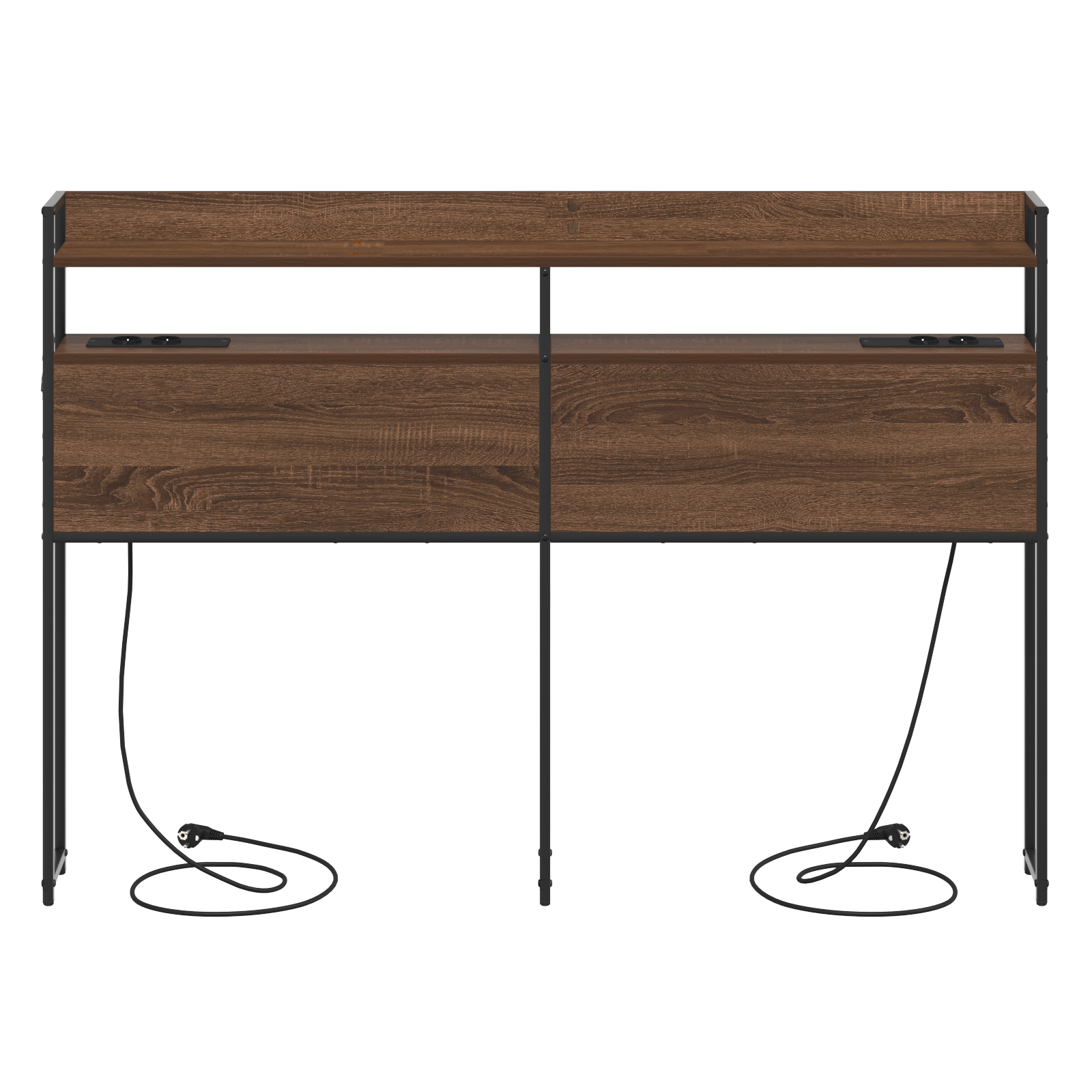 Opberghoofdbord Bruin eiken 150 cm Bewerkt hout