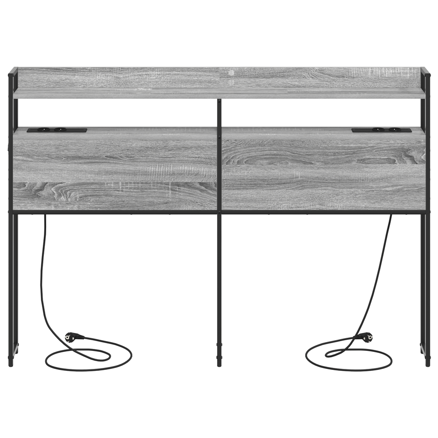Opberghoofdbord Grijs sonoma 160 cm Bewerkt hout