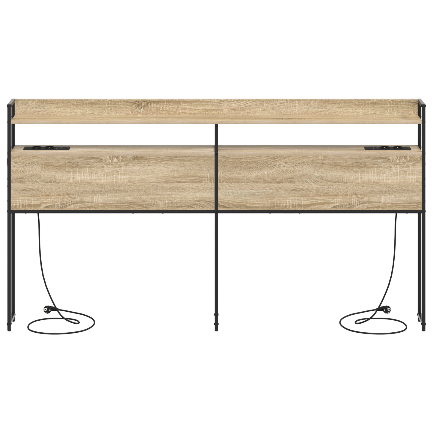 Opberghoofdbord Sonoma eiken 200 cm Bewerkt hout