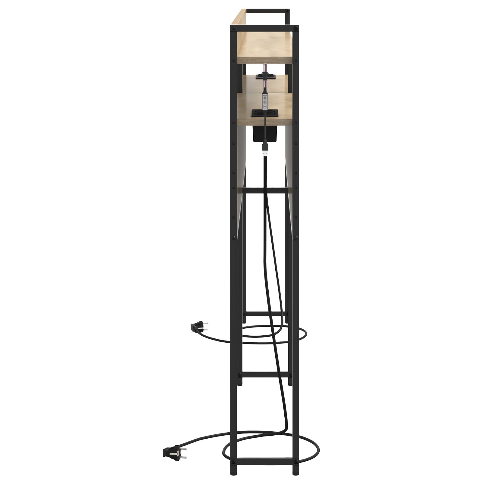 Opberghoofdbord Sonoma eiken 200 cm Bewerkt hout