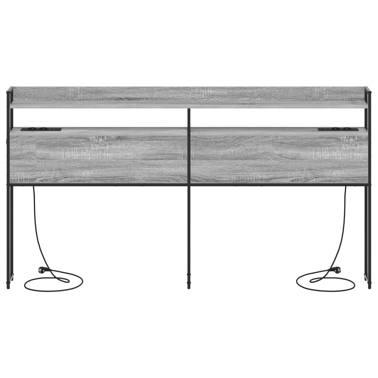 Opberghoofdbord Grijs sonoma 200 cm Bewerkt hout