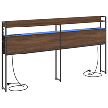 Opberghoofdbord bruin eikenkleur 200 cm Bewerkt hout