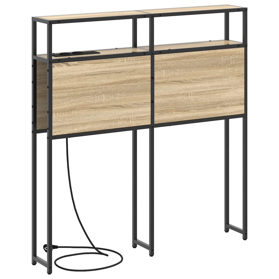 Opberghoofdbord Wandgemonteerd met hoofdeinde met opslag Sonoma eiken 75 cm Bewerkt hout