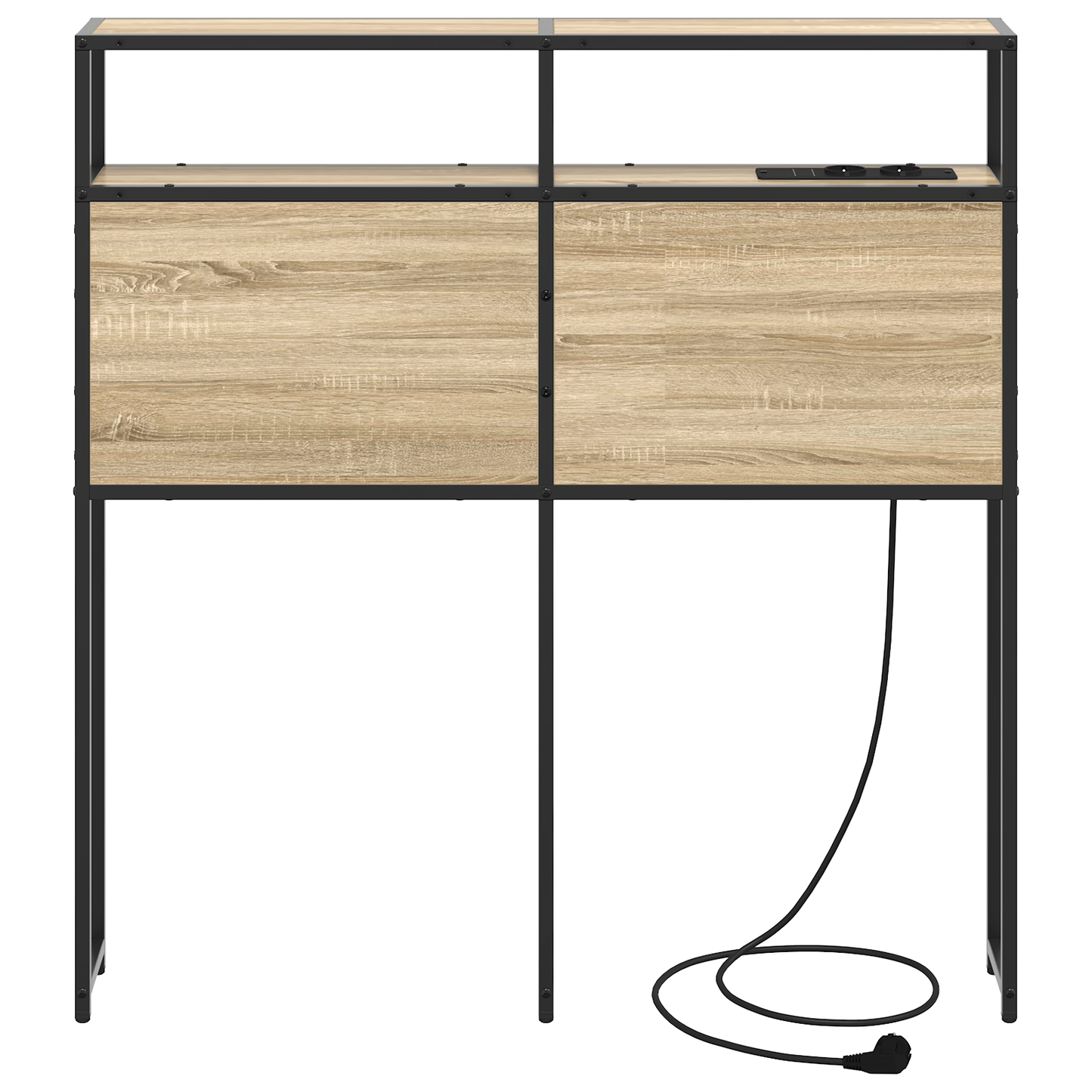 Opberghoofdbord met hoofdeinde met opslag Sonoma eiken 80 cm Bewerkt hout