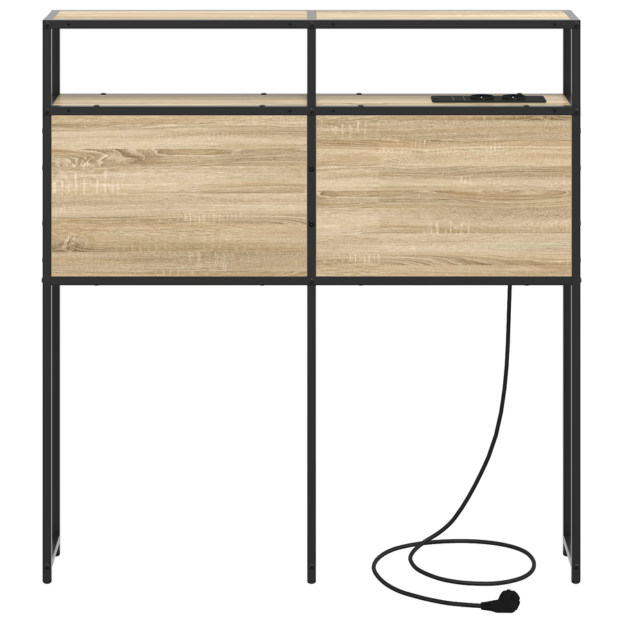 Opberghoofdbord met hoofdeinde met opslag Sonoma eiken 80 cm Bewerkt hout