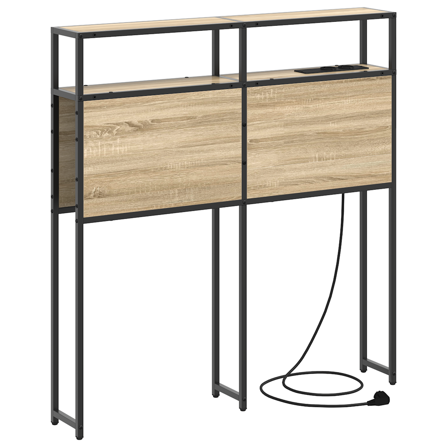 Opberghoofdbord Wandgemonteerd met hoofdeinde met opslag Sonoma eiken 90 cm Bewerkt hout