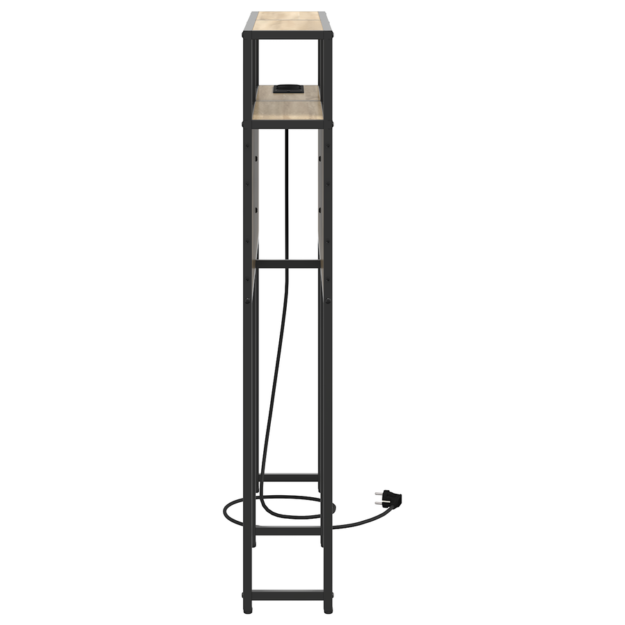 Opberghoofdbord Wandgemonteerd met hoofdeinde met opslag Sonoma eiken 90 cm Bewerkt hout