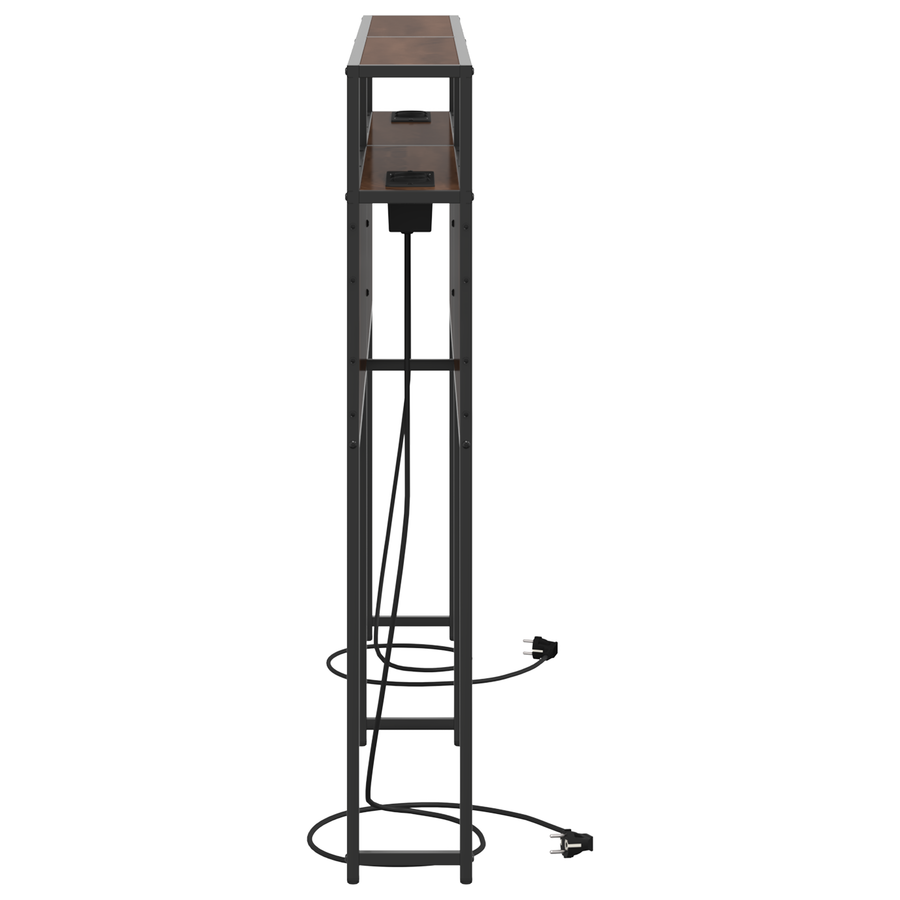 Opberghoofdbord bruin eikenkleur 150 cm Bewerkt hout