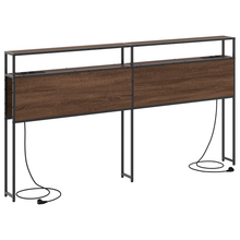 Opberghoofdbord bruin eikenkleur 200 cm Bewerkt hout