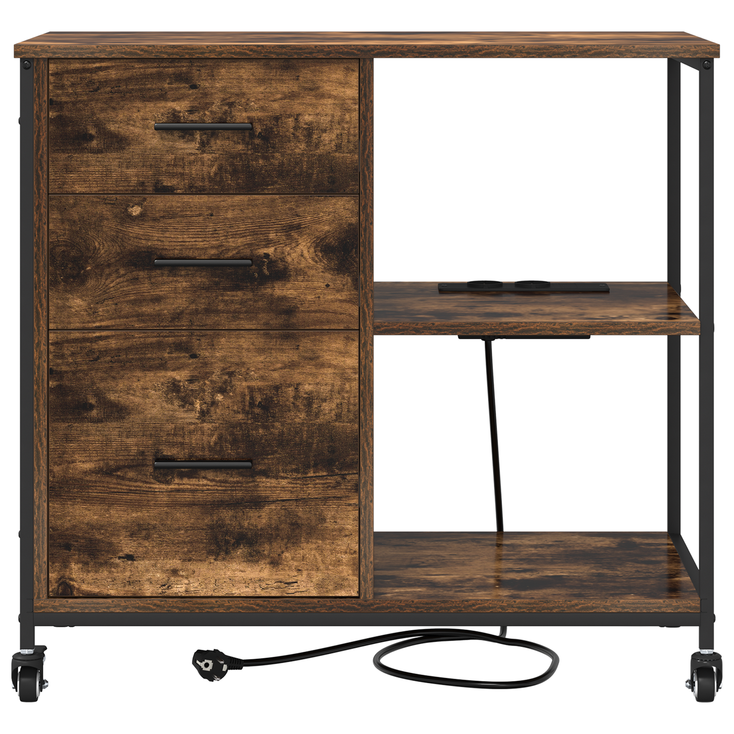Kantoor kast Gerookt eiken 76 x 41 x 72 cm Bewerkt hout