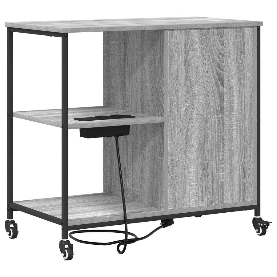 Kantoor kast met wiel Grijs sonoma 76 x 41 x 72 cm Bewerkt hout