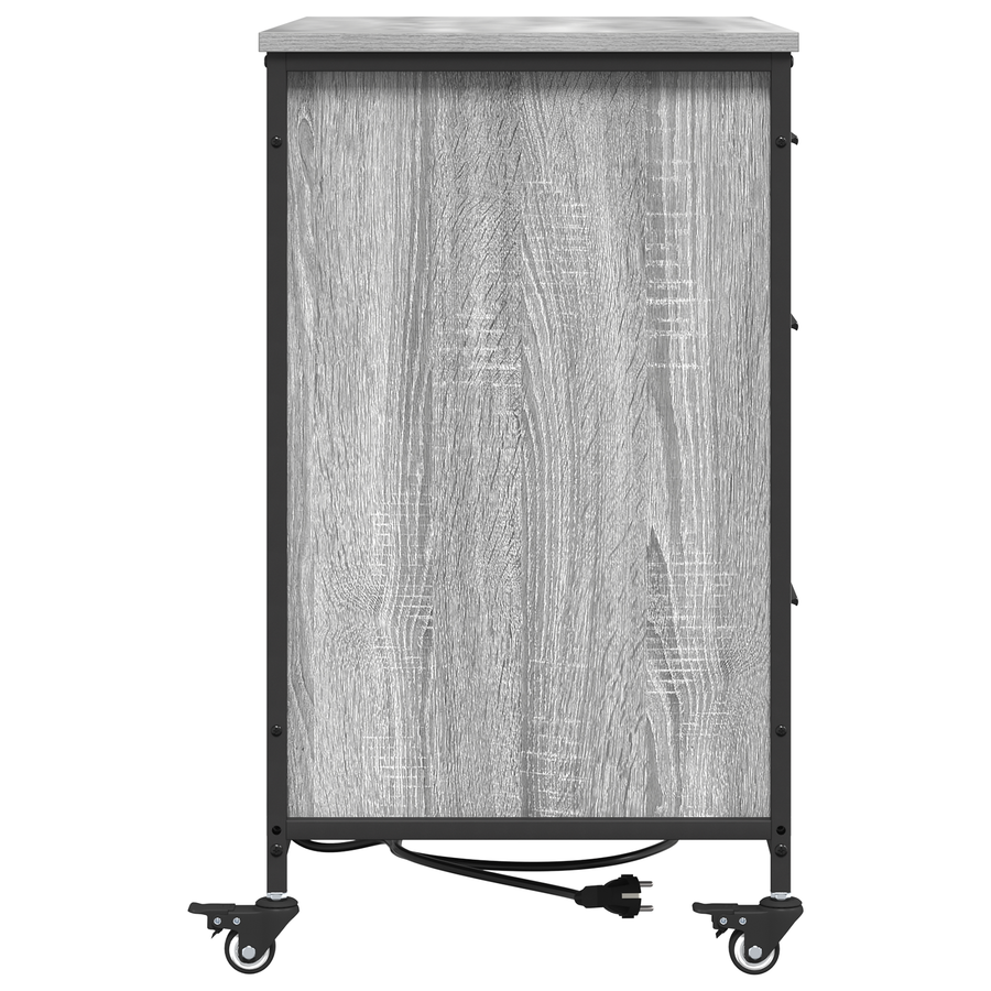 Kantoor kast met wiel Grijs sonoma 76 x 41 x 72 cm Bewerkt hout