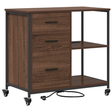 Kantoor kast bruin eikenkleur 76 x 41 x 72 cm Bewerkt hout