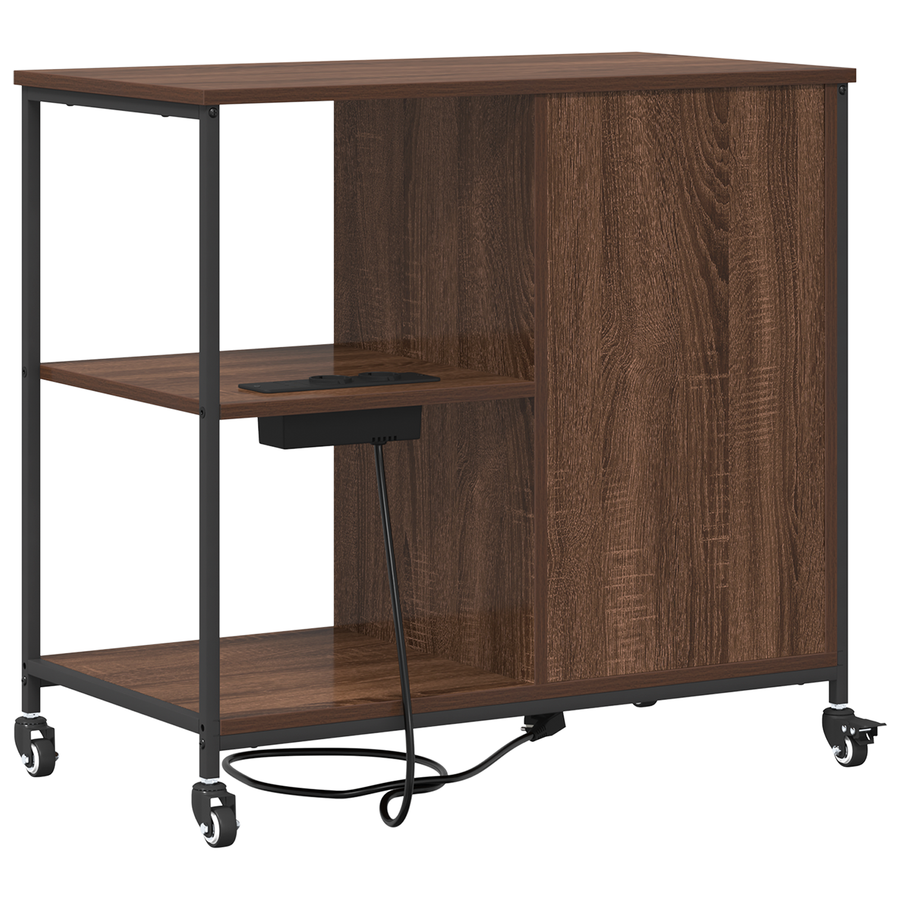 Kantoor kast bruin eikenkleur 76 x 41 x 72 cm Bewerkt hout
