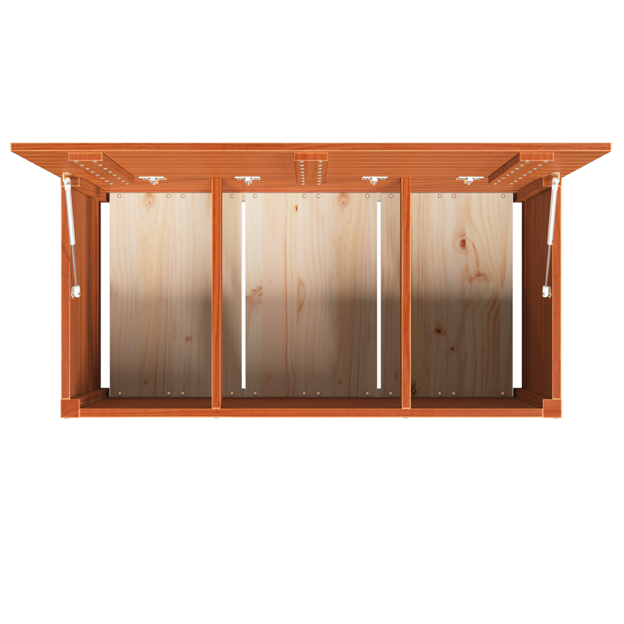 Tuinopslagdoos Wasbruin 101 x 50.5 x 46.5 cm Massief grenenhout