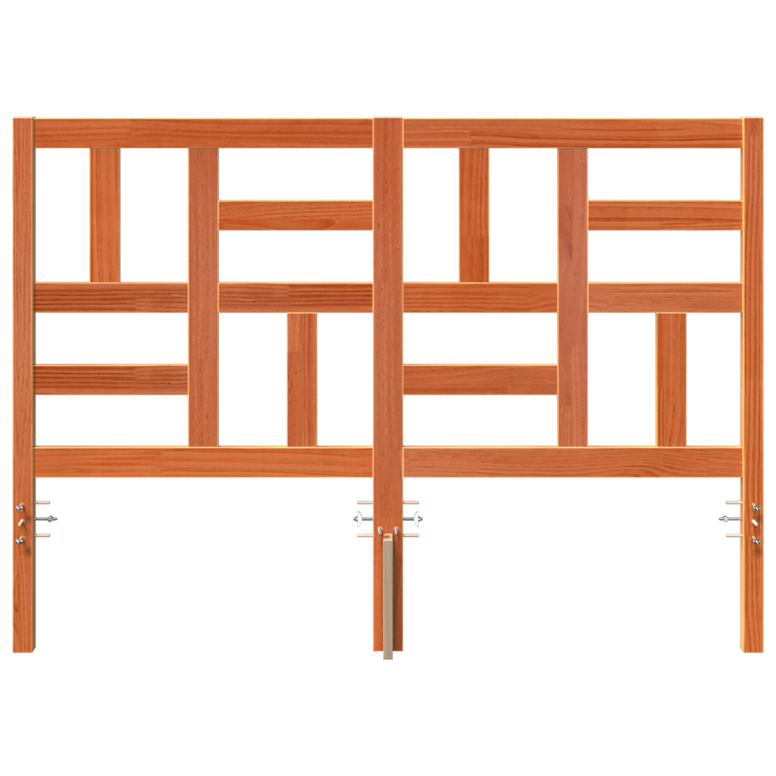 Bed Hoofdbord Wasbruin 145.5 x 4 x 104 cm Massief grenenhout
