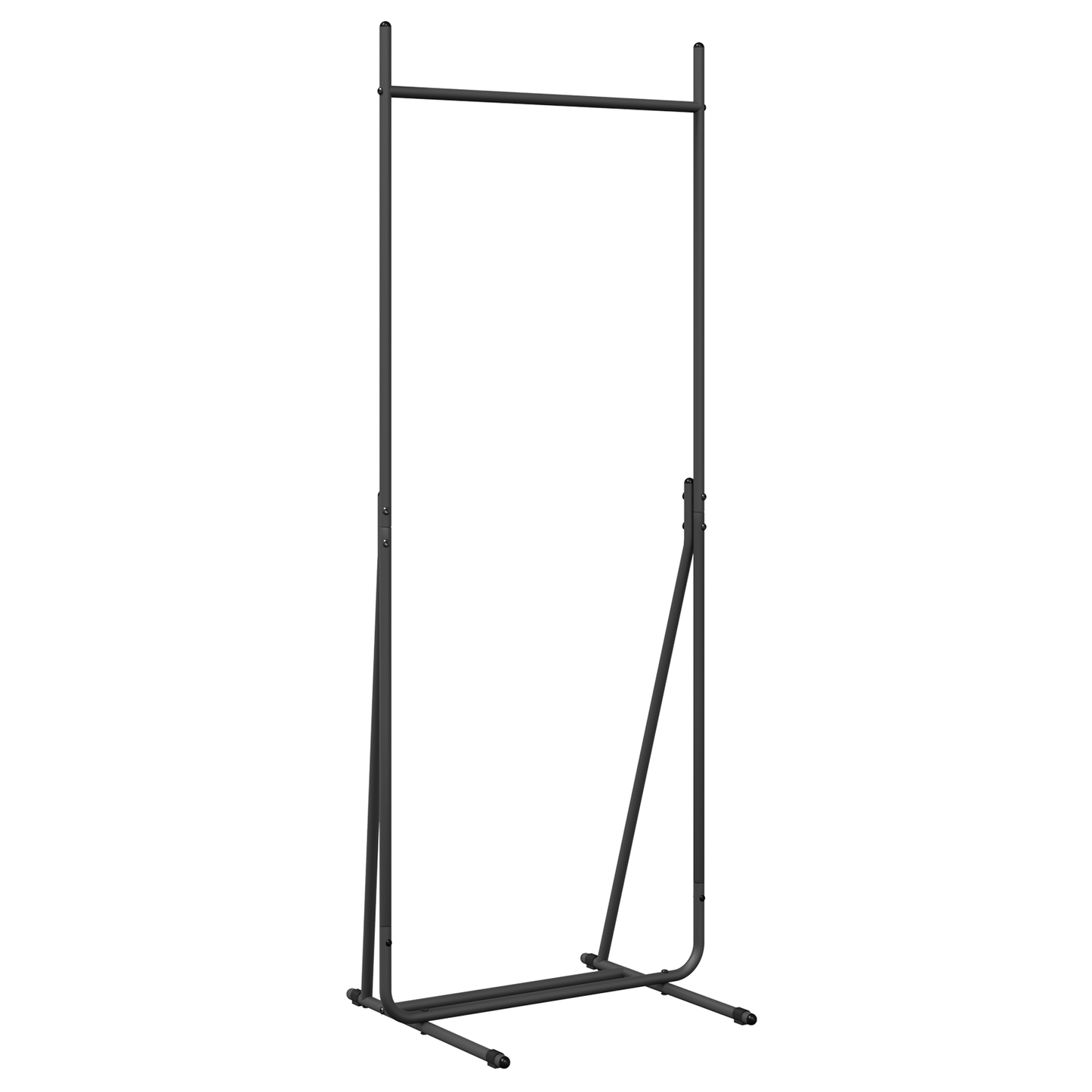 Kledingrek Zwart 62x48x158 cm Gegalvaniseerd Staal