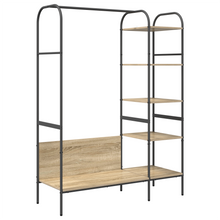 Kledingrek met Planken Sonoma Eiken 120x44x160 cm Gemaakt van Geengineerd Hout