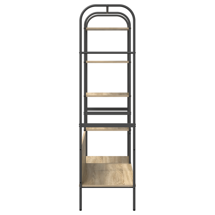 Kledingrek met Planken Sonoma Eiken 120x44x160 cm Gemaakt van Geengineerd Hout