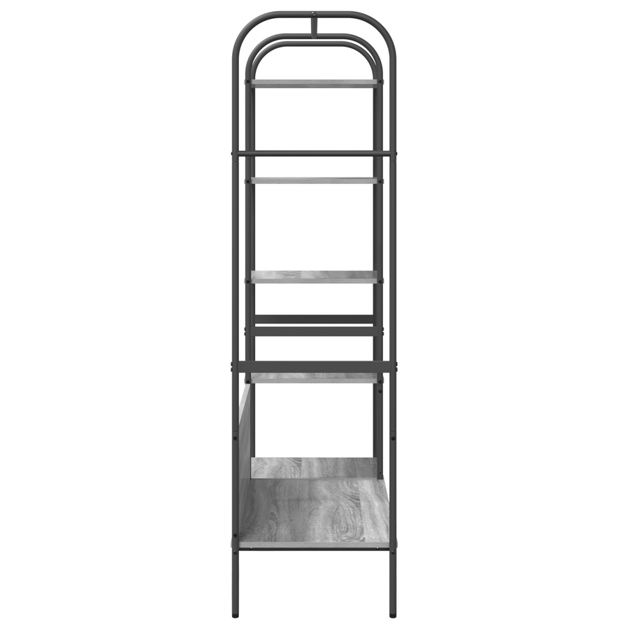 Kledingrek met Planken Grijs Sonoma 120x44x160 cm Gelaagd Hout