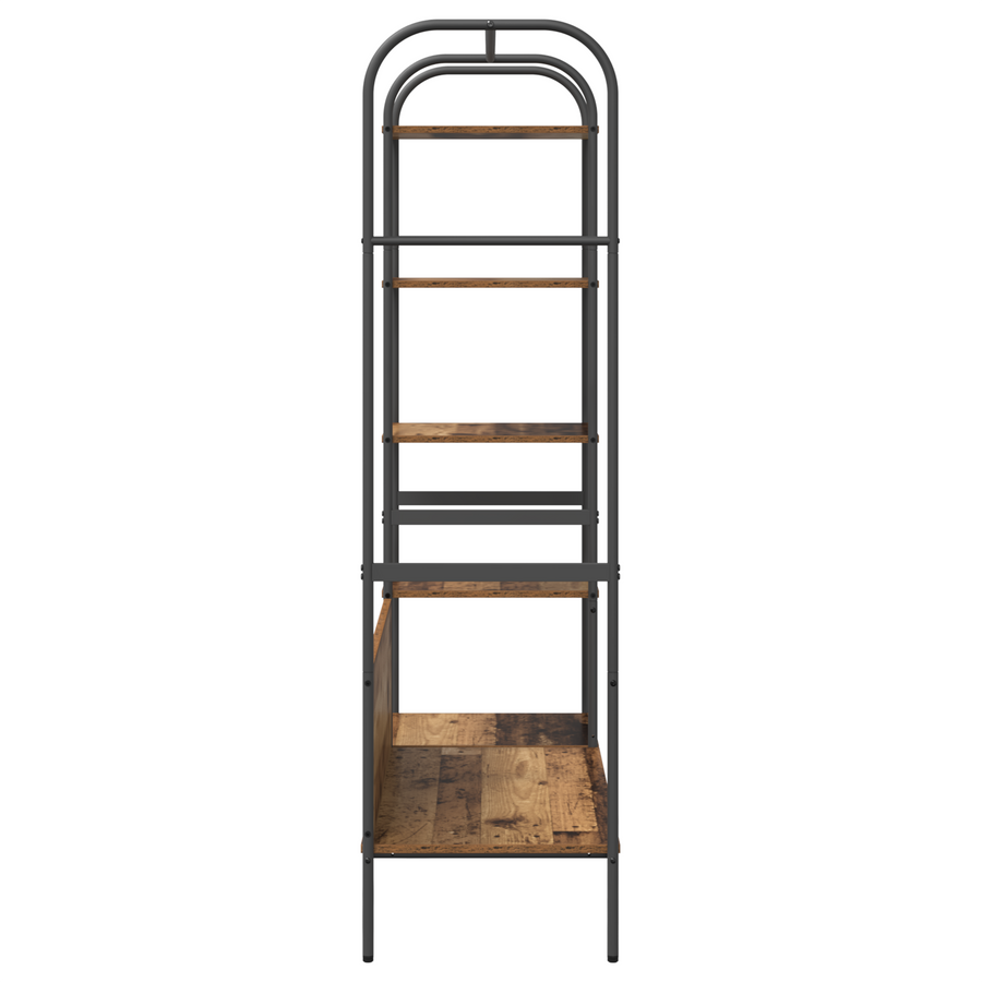 Kledingrek met Planken - Verouderd Hout 120x44x160 cm Geengineerd Hout