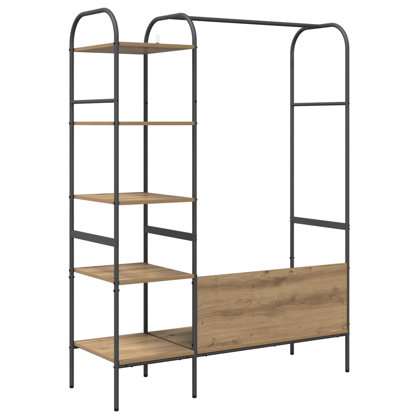 Kledingrek met Planken Artisan Eiken 120x44x160 cm Geengineerd Hout