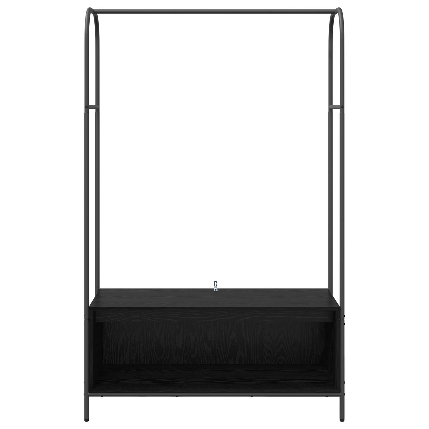 Kledingrek met Planken - Zwart Eik 100x44x160 cm