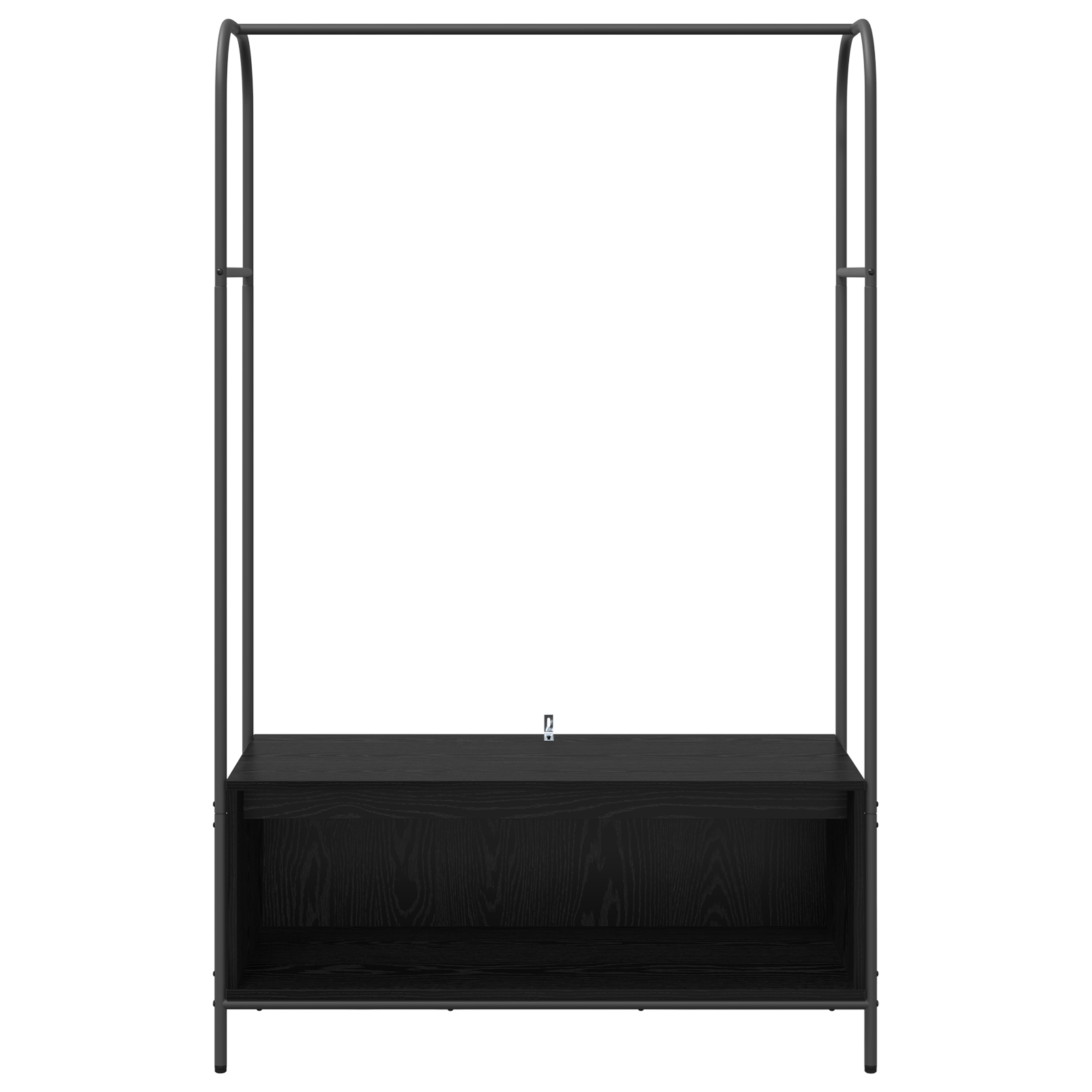 Kledingrek met Planken - Zwart Eik 100x44x160 cm