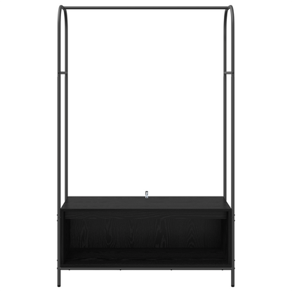 Kledingrek met Planken - Zwart Eik 100x44x160 cm