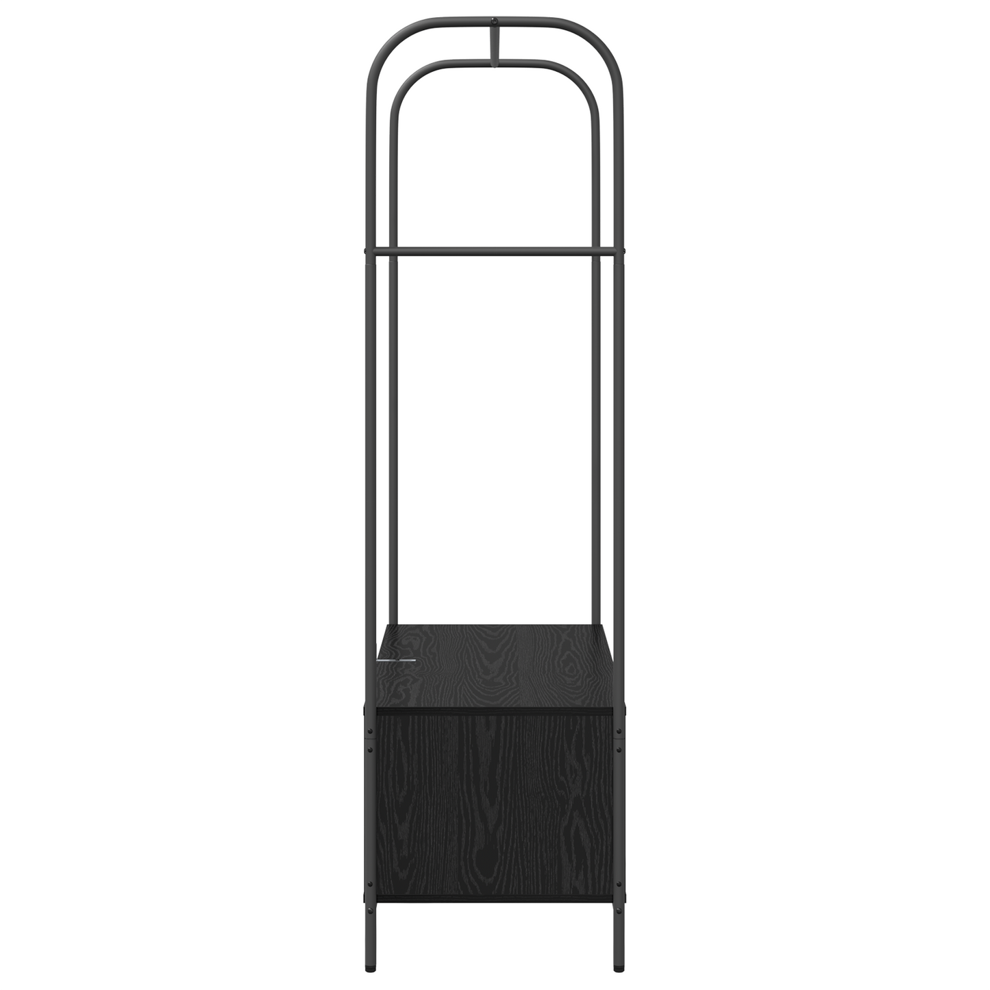 Kledingrek met Planken - Zwart Eik 100x44x160 cm