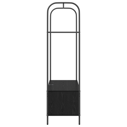 Kledingrek met Planken - Zwart Eik 100x44x160 cm