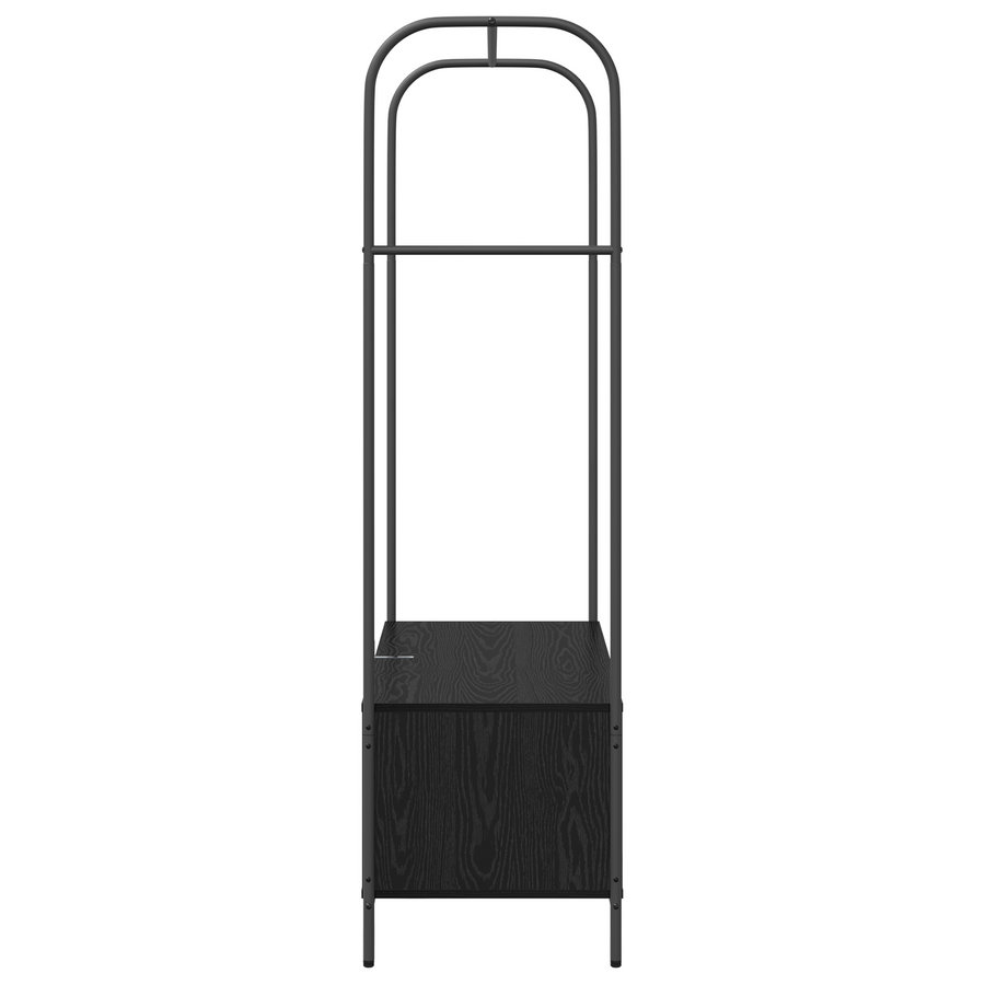 Kledingrek met Planken - Zwart Eik 100x44x160 cm