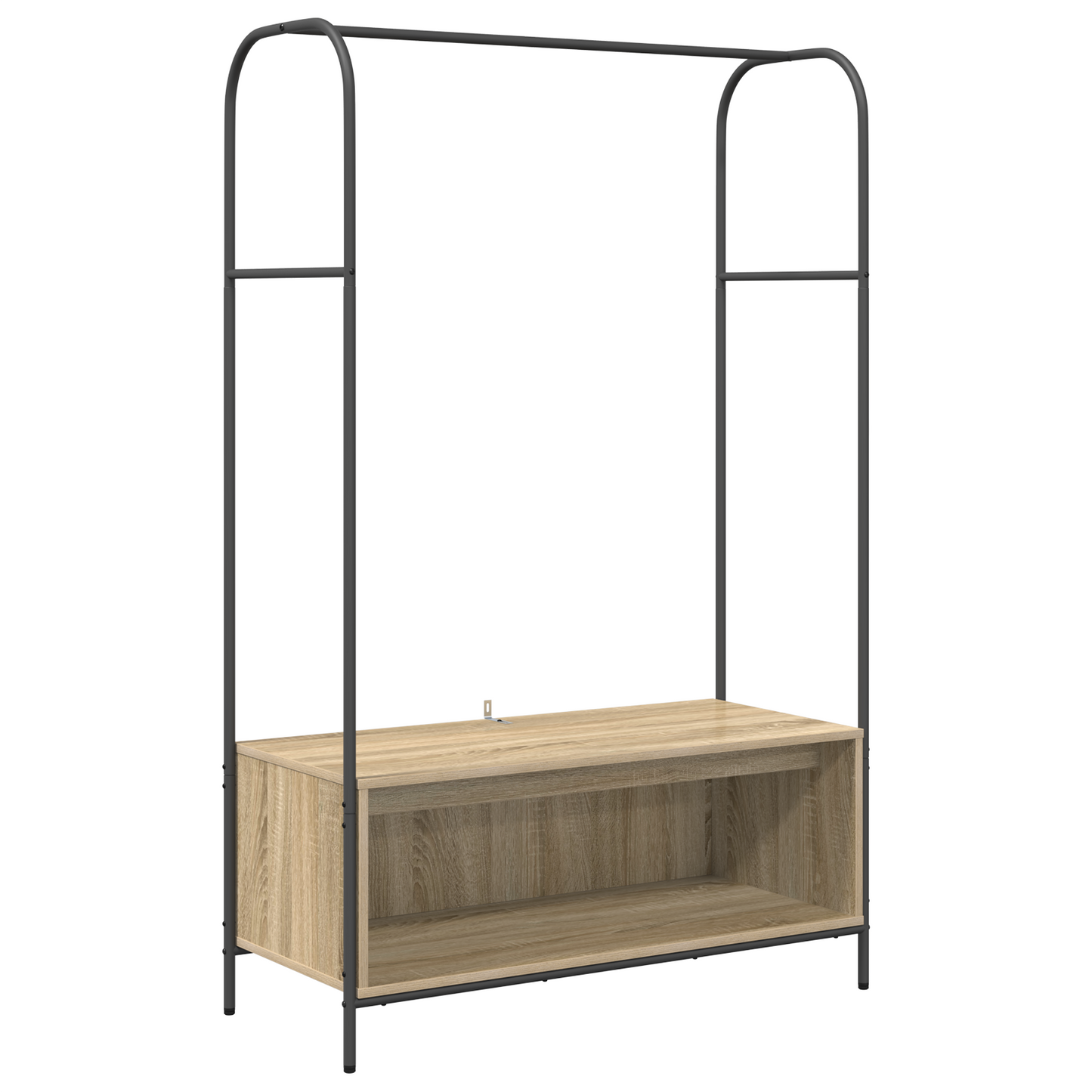 Kledingrek met planken Sonoma eik 100x44x160 cm