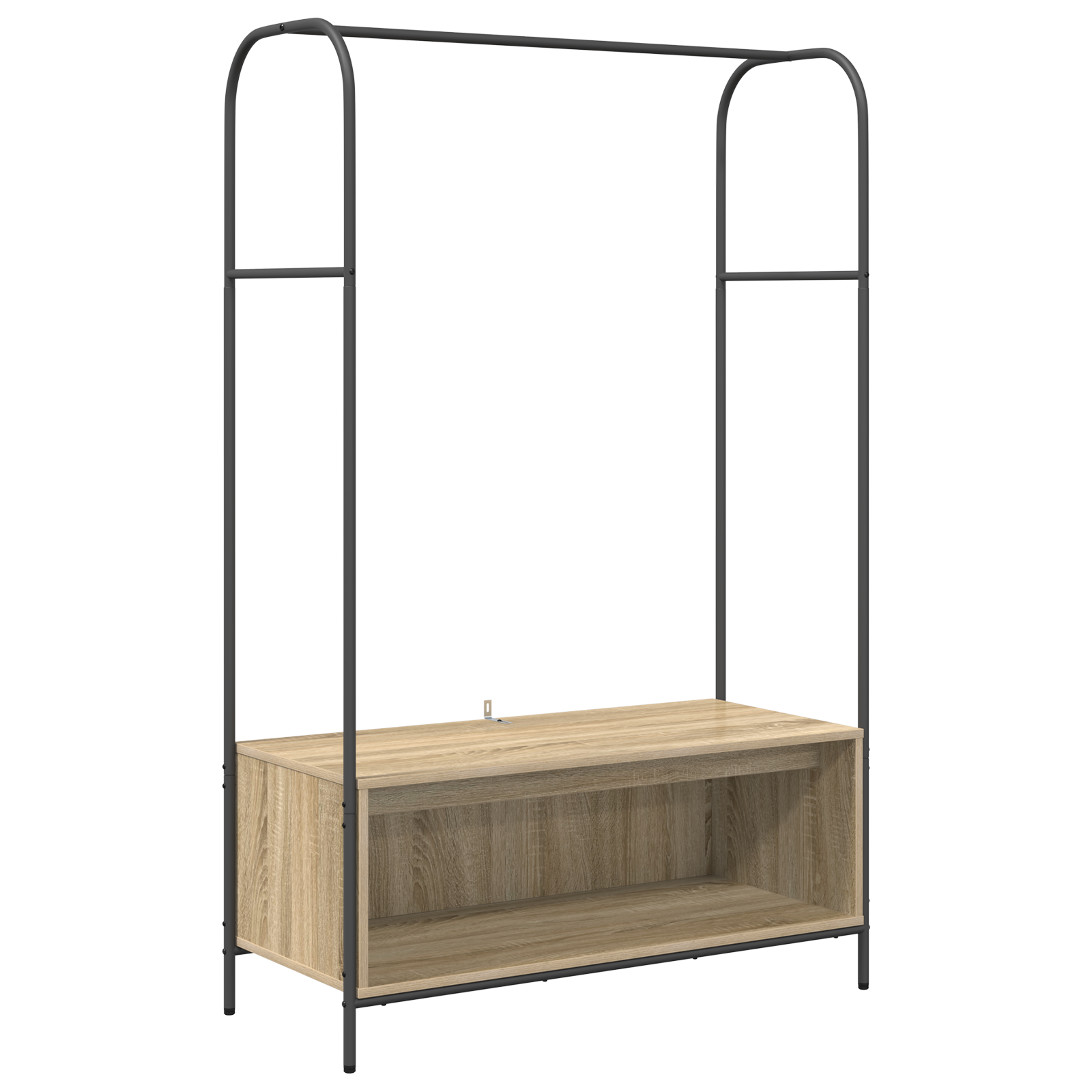 Kledingrek met planken Sonoma eik 100x44x160 cm