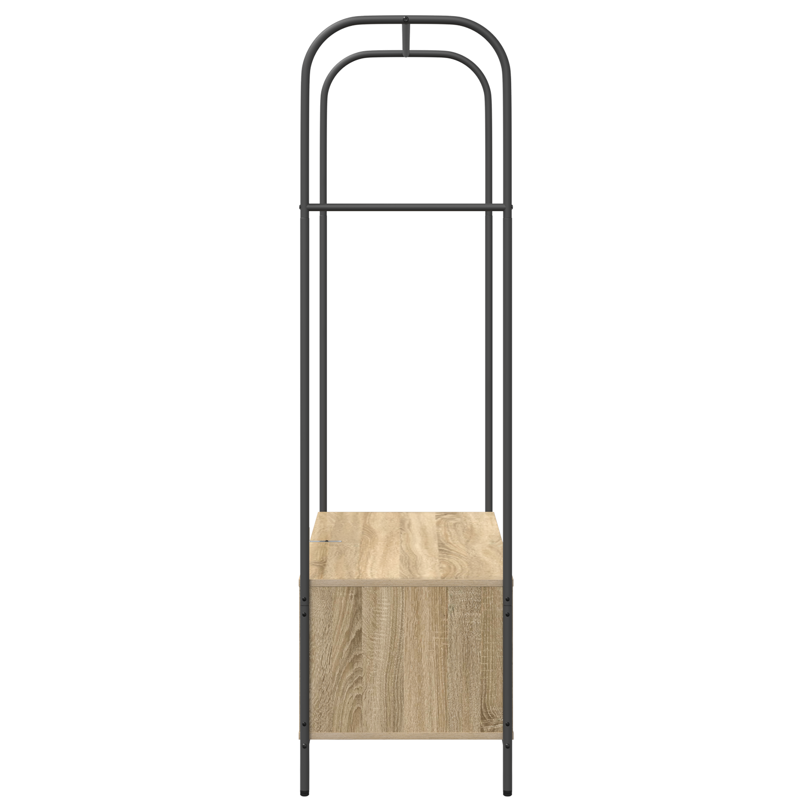 Kledingrek met planken Sonoma eik 100x44x160 cm