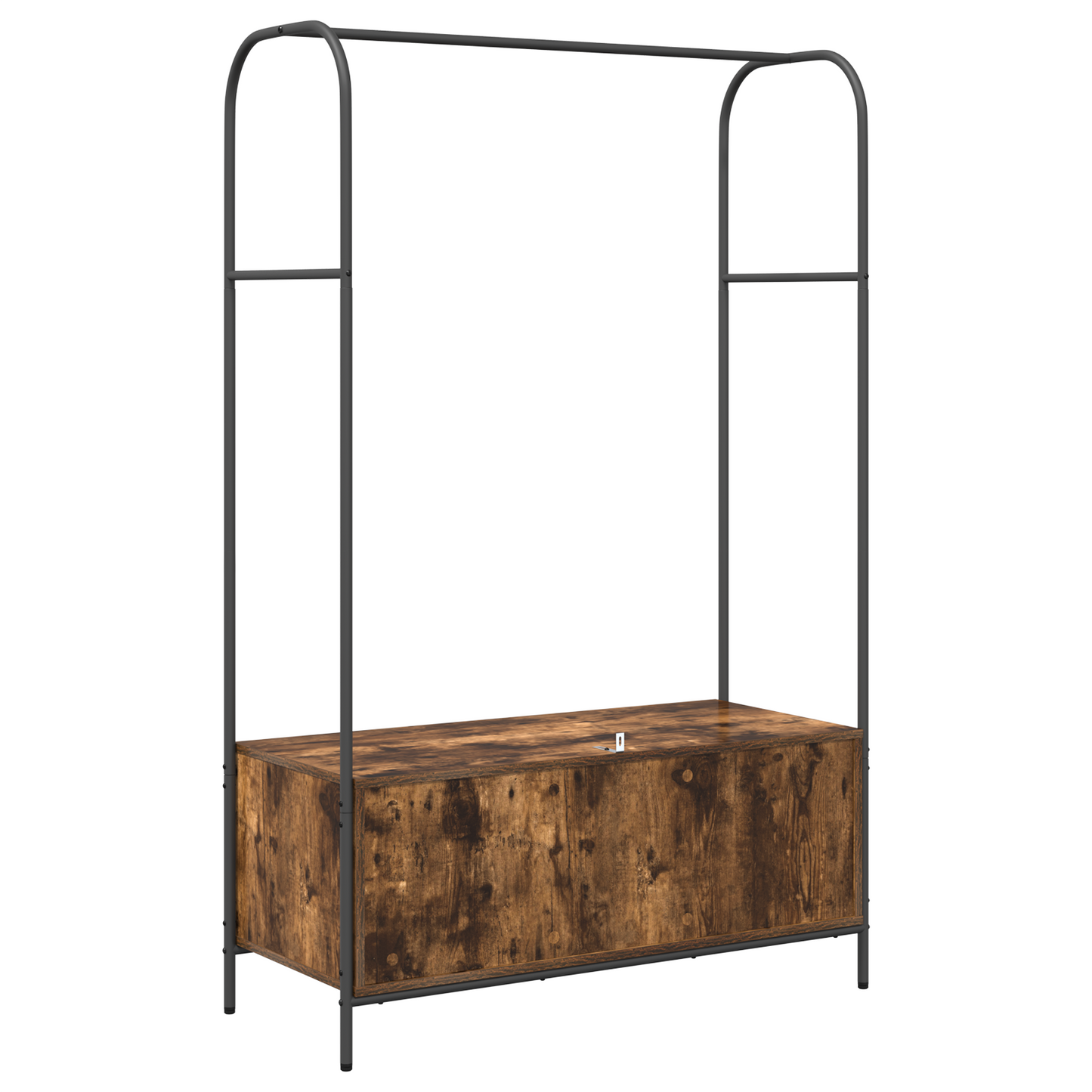 Kledingrek met Planken Rook Eiken 100x44x160 cm
