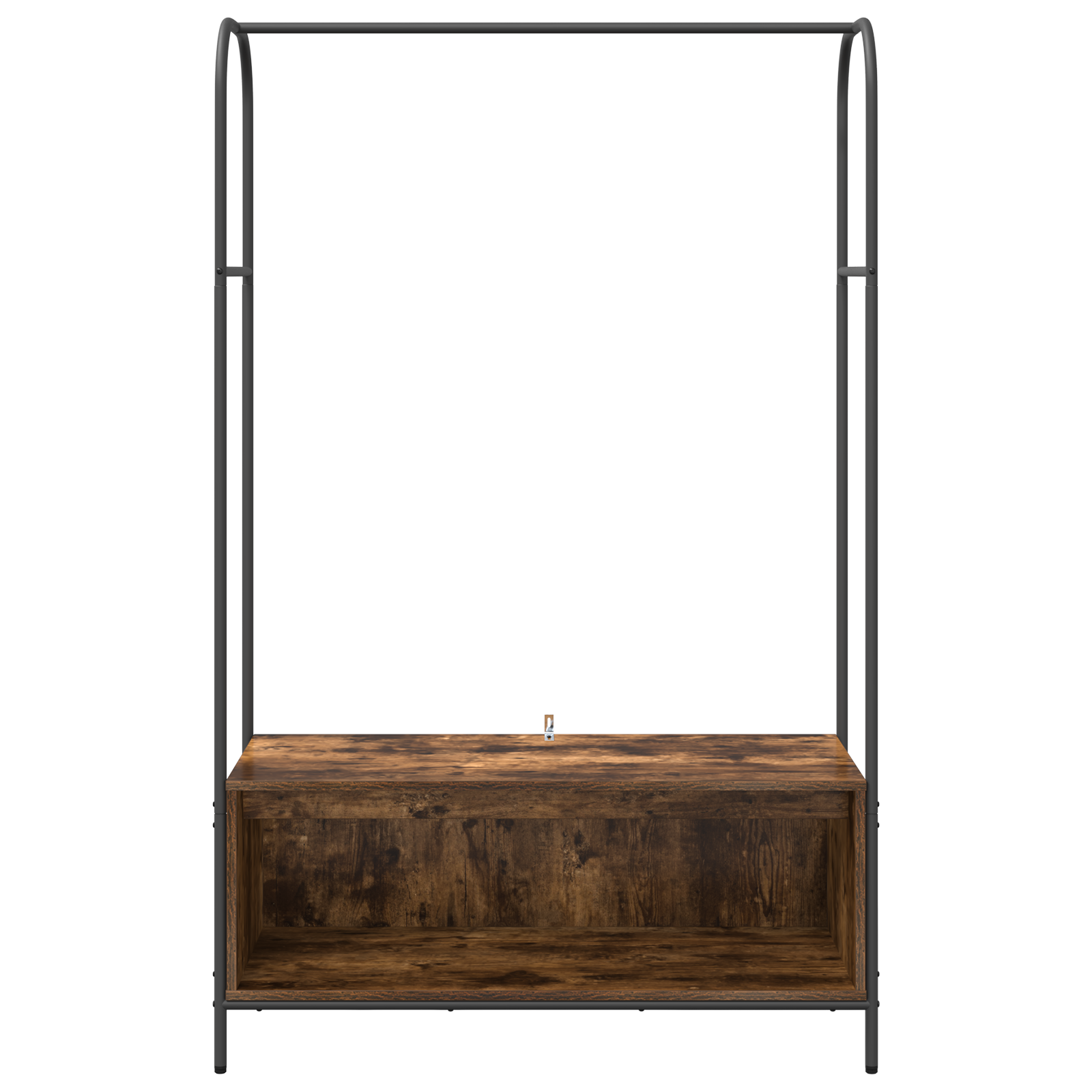 Kledingrek met Planken Rook Eiken 100x44x160 cm