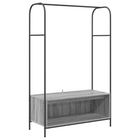 Clothes Rack with Storage Grey 100 x 44 x 160 cm Engineered Wood