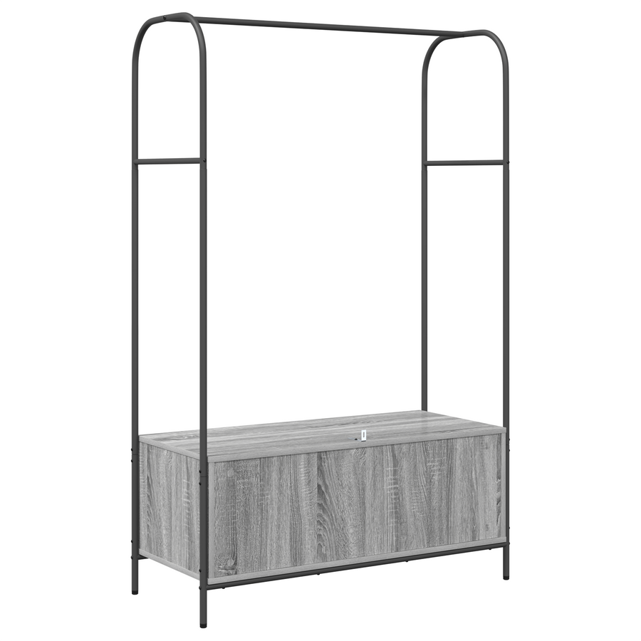 Kledingrek met Planken Grijs Sonoma 100x44x160 cm