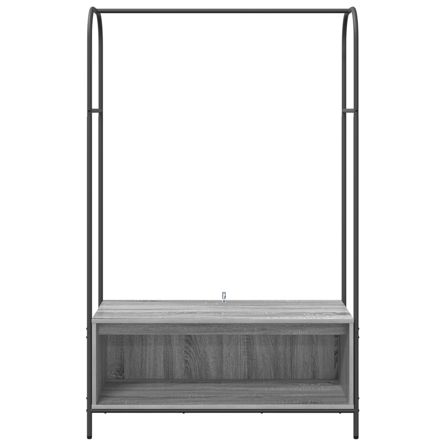 Kledingrek met Planken Grijs Sonoma 100x44x160 cm