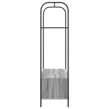 Kledingrek met Planken Grijs Sonoma 100x44x160 cm