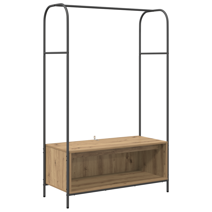 Kledingrek met Planken van Artisan Eiken 100x44x160 cm