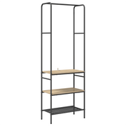 Kledingrek 60x30x171 cm Sonoma eiken met plank