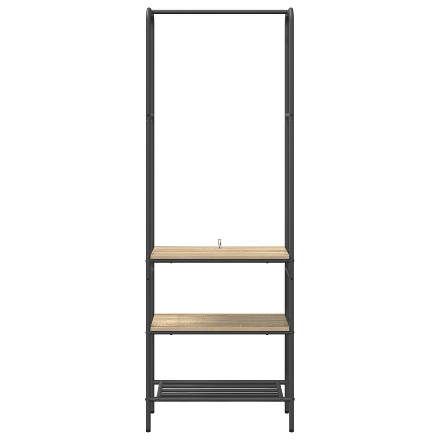 Kledingrek met planken met plank Sonoma eiken 60 x 30 x 171 cm