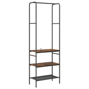 Kledingrek gerookt eiken 60x30x171 cm